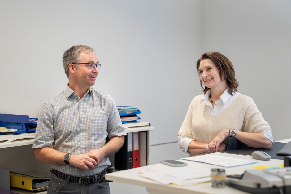 Im Kundenzentrum kümmern sich Tanja Brülisauer und Martin Brühlmann um Anfragen aller Art.